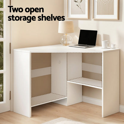 Artiss Corner Computer Desk Shelves CPU Stand L-shape Home Office Workstation Desks